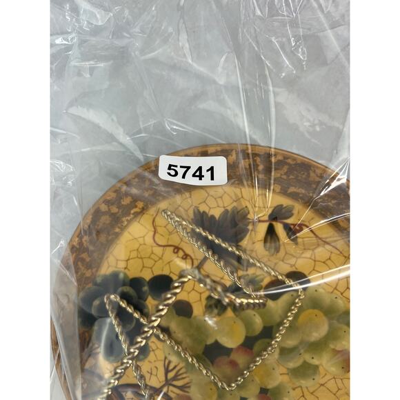Oriental Accents Grape‎ Decorative Plate with metal stand - Picture 8 of 8
